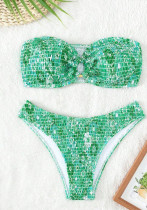 Women Printed Beach Surfing Sexy Two-Piece Bikini Swimsuit Women Printed Beach Surfing Sexy Two-Piece Bikini Swimsuit