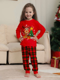 Christmas deer and tree Family Wear long-sleeved top and pants Pajama set