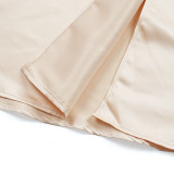 Plus-size African Women sequined lace long-sleeved V-neck elegant maxi dress