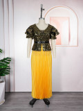 Plus-size African Women elegant sequin dress Dresses