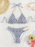 Women Floral Chain Sexy Beach Bikini Two-Piece Swimsuit