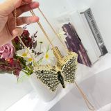 Women Chain Diamond-Encrusted Butterfly Mini Shoulder Bag