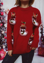 Women Autumn/Winter Elk Christmas Stocking Sweaters Women Autumn/Winter Elk Christmas Stocking Sweaters