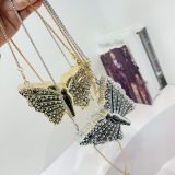 Women Chain Diamond-Encrusted Butterfly Mini Shoulder Bag