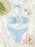 Women Striped Sexy Bikini Two-Piece Swimsuit