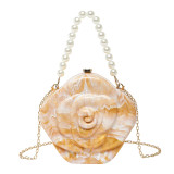 Women Rose Flower Crossbody Clutch