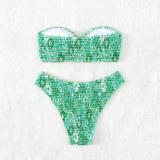 Women Printed Beach Surfing Sexy Two-Piece Bikini Swimsuit