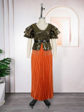 Plus-size African Women elegant sequin dress Dresses