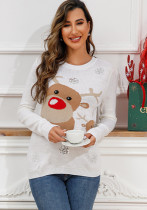 Christmas round neck jacquard knitted sweater Christmas round neck jacquard knitted sweater