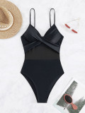 Women Beach Mesh Strapless One-Piece Swimsuit