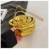 Women Rose Flower Crossbody Clutch
