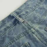 Women casual snake print denim Pant