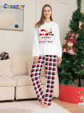 Christmas deer and crab Family Wear long-sleeved top and pants Pajama set