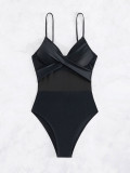 Women Beach Mesh Strapless One-Piece Swimsuit