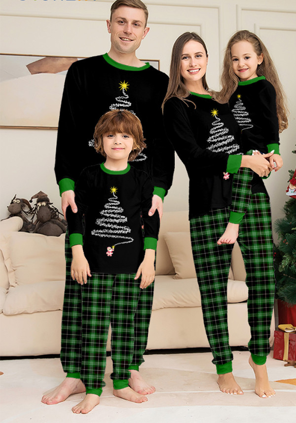 Christmas Family Wear long-sleeved top and pants Pajama set