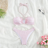 Women Striped Sexy Bikini Two-Piece Swimsuit