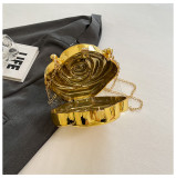 Women Rose Flower Crossbody Clutch