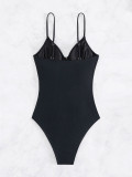 Women Beach Mesh Strapless One-Piece Swimsuit