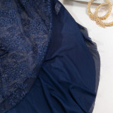 Women cheongsam with slanted slits and exposed legs, lace half-see-through thong two-piece nightdress with sexy lingerie