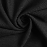 Women Fall/Winter Lace-Up Round Neck Patchwork Contrast Color Bell Bottom Sleeve Dress