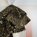 Plus-size African Women elegant sequin dress Dresses