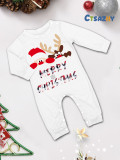 Christmas deer and crab Family Wear long-sleeved top and pants Pajama set