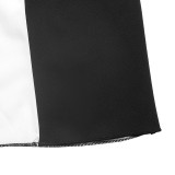 Women Fall/Winter Lace-Up Round Neck Patchwork Contrast Color Bell Bottom Sleeve Dress