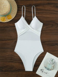 Women Beach Mesh Strapless One-Piece Swimsuit