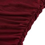 Women's Autumn Solid One-Shoulder Slash Shoulder Pleated Mesh Long Dress