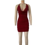 Women's Sexy Halter Neck Low Back Bodycon Party Dress