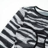 Women's Autumn Round Neck Cut-Out Long Sleeve Bodysuit Pants Set