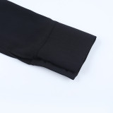 Women's Fashion Chic Lace-Up Long Sleeve Short Dress