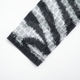 Women's Autumn Round Neck Cut-Out Long Sleeve Bodysuit Pants Set