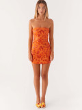 Women's Summer Strapless Sequin Bodycon Short Dress
