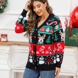Christmas Autumn Winter Women Jacquard Knitting Sweater