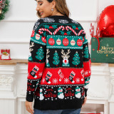 Christmas Autumn Winter Women Jacquard Knitting Sweater