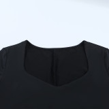 Women Sexy Mesh Patchwork Ruffle Gathered Maxi Dress