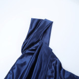 Women Fall Off-Shoulder Slit Dress