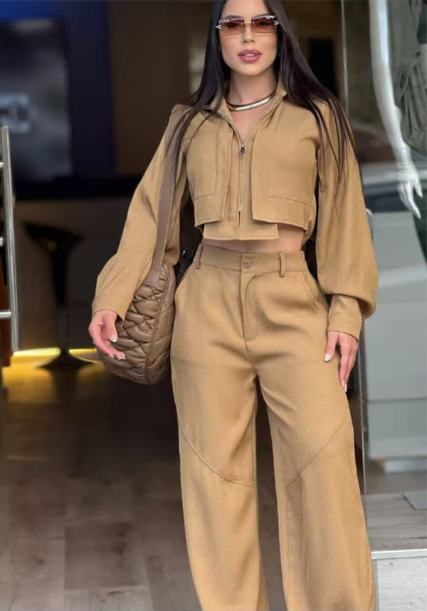 Women's Fashion Casual Elastic Waist Pants Set