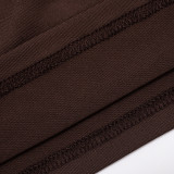 Women's Autumn Off-Shoulder Crop Top & High-Waist Hollow Out Pants Set