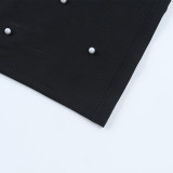 Beaded Off-Shoulder Dress Autumn Chic Slim Evening Gown