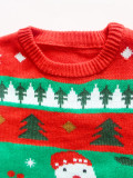 Knitted Sweater Autumn & Winter Christmas Cartoon Jacquard Pullover Top