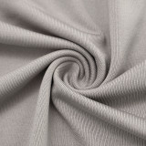 Women's Autumn & Winter Solid Color Casual Slash Shoulder One-Shoulder Lantern Long Sleeve Bell Bottom Pants Set