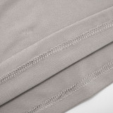 Women's Autumn & Winter Solid Color Casual Slash Shoulder One-Shoulder Lantern Long Sleeve Bell Bottom Pants Set