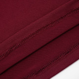 Women Fall Solid Casual Long-Sleeved Top and Pants Two-Piece Set