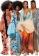 Women Beach Holidays Beach Print Cover-Up Jacket