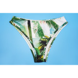 Women Sexy Beach Print Bikini Swimsuit Two-Piece Set