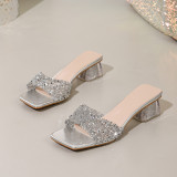 Women Sparkling Rhinestone Formal Party High-Heeled Sandals