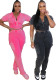 Women Sport Short-Sleeved Top and Pant Two-Piece Set
