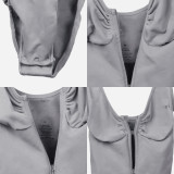 Women Bodycon Zippered Backless Body Shaping Bodysuit